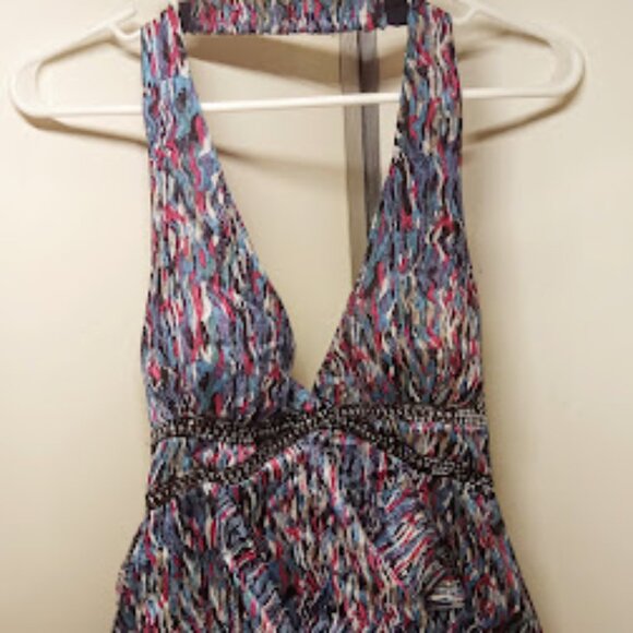 Baby doll empire waist halter dress with ruching skirt bottom - Picture 14 of 16